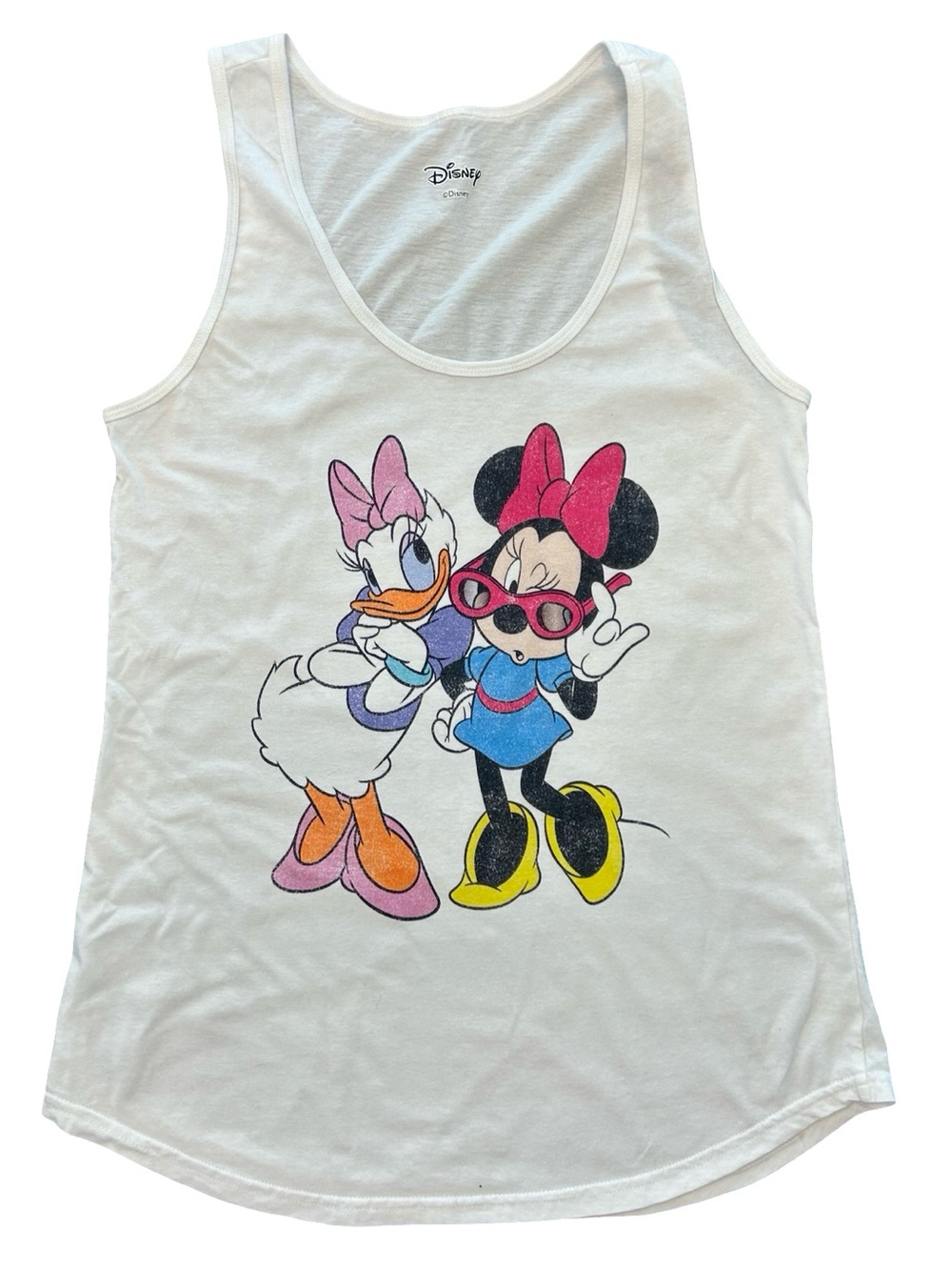 Disney white Minnie Mouse and Daisy Duck whimsical girly Disney bound tank SM